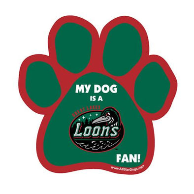 Great Lakes Loons Dog Paw Magnet