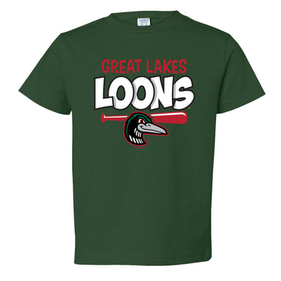 Great Lakes Loons Forest Green Tee - Toddler