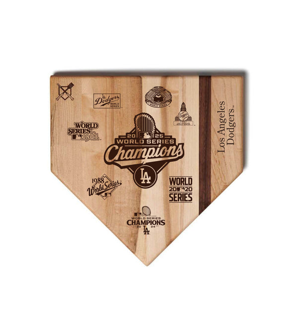 Los Angeles Dodgers World Championships Home Plate Cutting Board