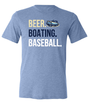 Great Lakes Pontooners Beer Boating Baseball Tee