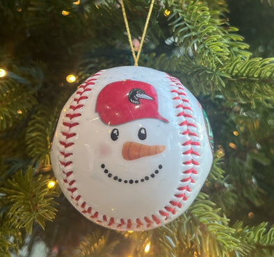 Great Lakes Loons White Snowman Ornament