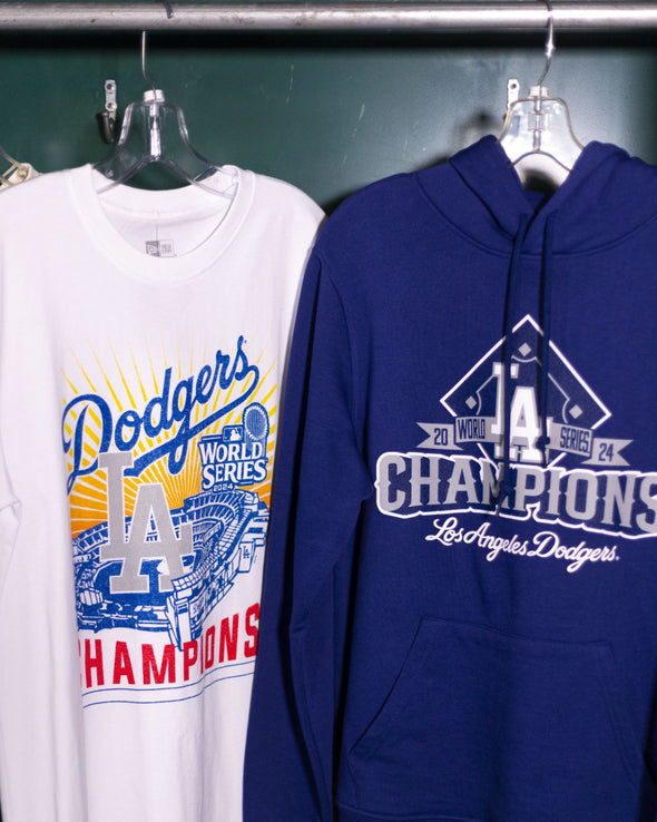 【非売品・限定品】Dodgers World Champions Hoodie Los Angeles Dodgers 2024 New Era World Series Champions Blue