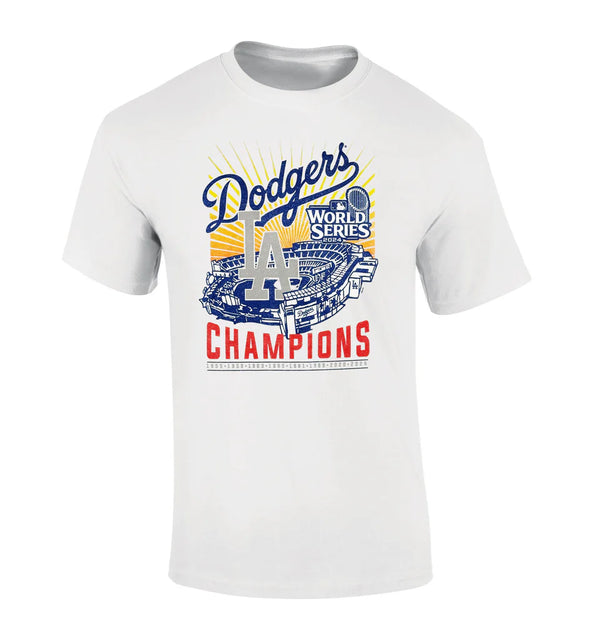 Los Angeles Dodgers 2024 New Era World Series Champions White Tee