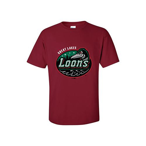 Great Lakes Loons Red Primary Tee - Youth