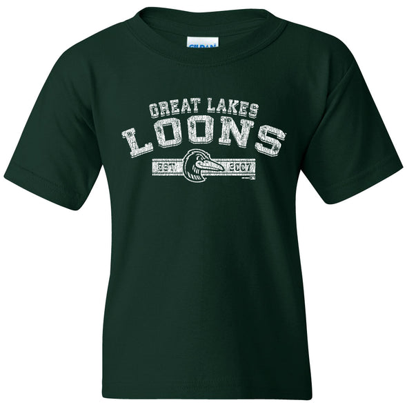 Great Lakes Loons Forest Green T-Shirt Youth