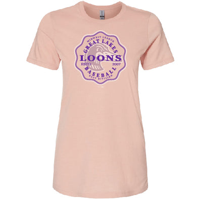 Great Lakes Loons Dusty Rose Soft-Style Tee - Womens