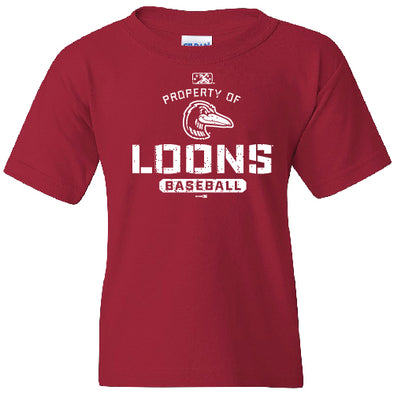 Great Lakes Loons Cardinal Red & White Tee - Youth