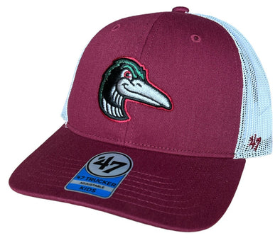 Great Lakes Loons '47 Maroon Adjustable Trucker Cap - Youth