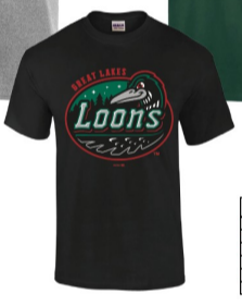 Great Lakes Loons Black Primary Tee-Youth