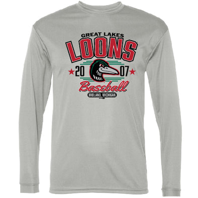 Great Lakes Loons Long Sleeve Performance Shirt - Silver